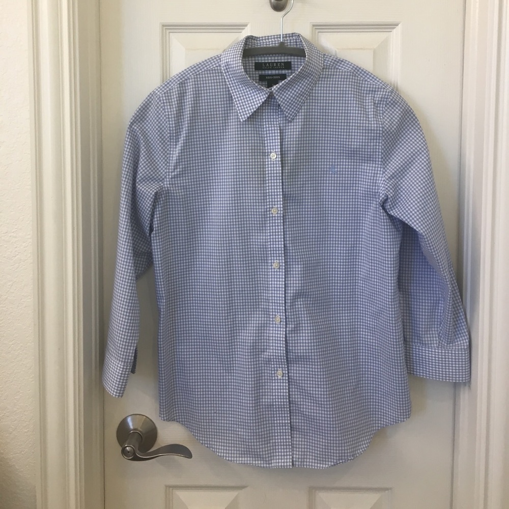 Non-iron 3/4 sleeve dress shirt